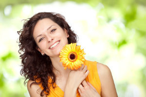 happy woman living with chronic illness